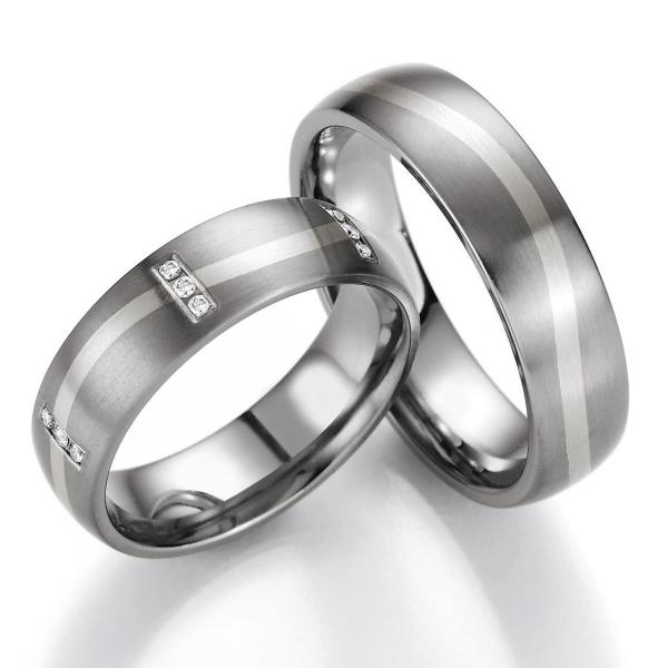 Nowotny-Collection Ruesch Trauringe Titan 7880130/060 + 7880140/060